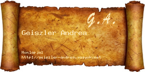 Geiszler Andrea névjegykártya